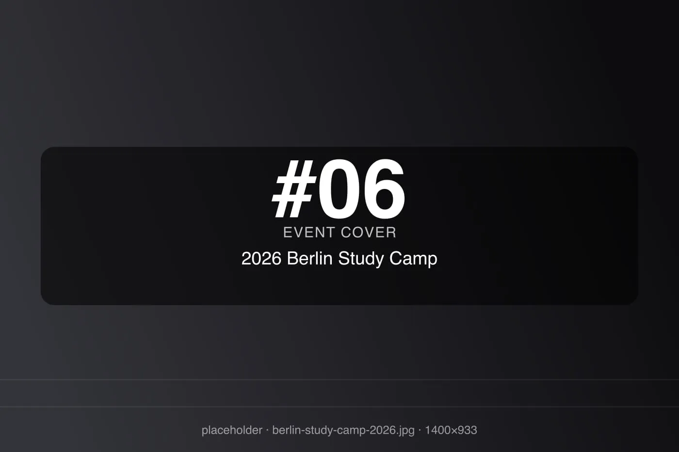 2026 Berlin Study Camp