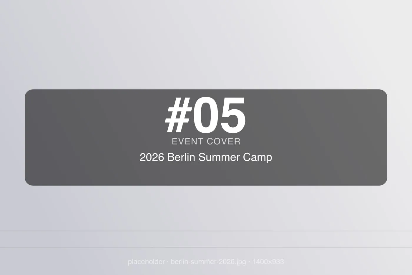 2026 Berlin Summer Camp · 4th Berlin International Music Festival